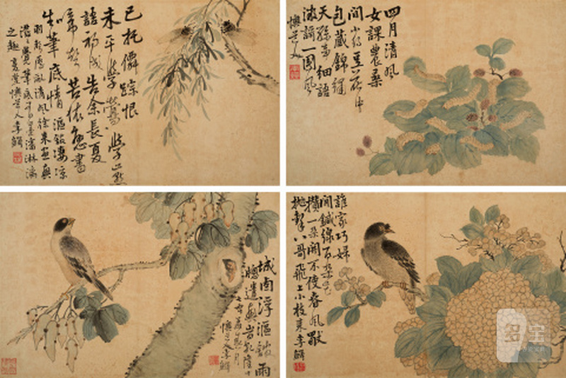 李 鱓（清） 四时风物册